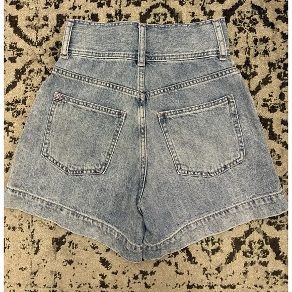Urban Outfitters BDG White Washed High Rise Short Shorts Size 24 - Picture 10 of 12